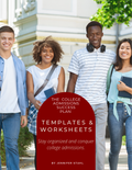 The College Admissions Success Guide + Companion  Workbook & Editable Organization Templates. Instant Download